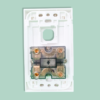 Ổ cắm đôi 2 chấu + 1 module hạt tròn