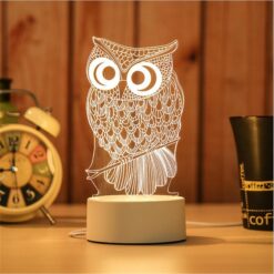 Đèn LED 3D hình Owl (con cú)