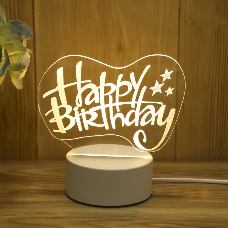 Đèn Led 3D Hình Happy Birthday – Halula