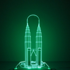 Đèn LED 3D hình tòa tháp đôi