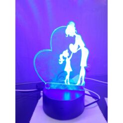 Đèn LED 3D hình mẹ và con gái