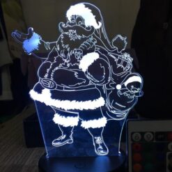 Đèn LED 3D hình ông già tuyết