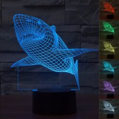 Đèn LED 3D hình cá mập