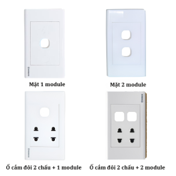 Ổ cắm, ổ mạng Sino Vanlock, mặt thiết bị, đế nổi, đế âm dòng S18