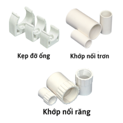 Bộ hộp nối tròn 2 ngã, 3 ngã, 4 ngã, kẹp đỡ ống, khớp nối trơn, khớp nối ren cho ống Phi 16-20-25-32 Nanoco