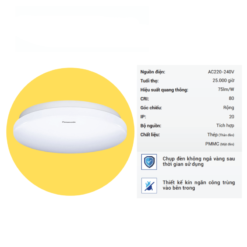 Đèn Ốp Trần Tròn 12W Panasonic HHXQ141288 Ánh Sáng Trắng 6500K / Trung Tính 4000K HHXQ141188