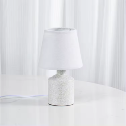 Đèn bàn Gốm Sứ Vân Đá Xám Trắng