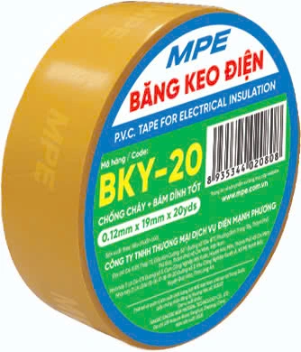 Băng keo cách điện màu vàng MPE - Ảnh 3
